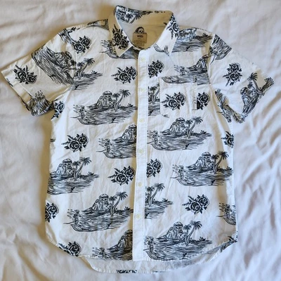 Lurking Class Sketchy Tank x Vans Rare White Sml All Over Print Button-up Shirt - Image 1 of 4