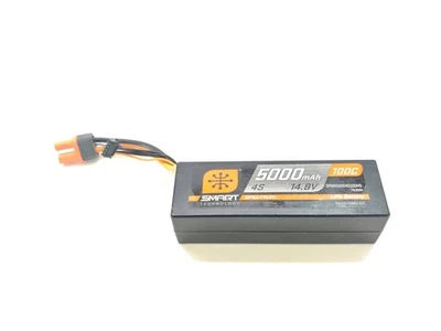 Spektrum 5000mAh 4S 14.8V 100C Smart LiPo Hardcase IC5 SPMX50004S100H5 - Image 1 of 4