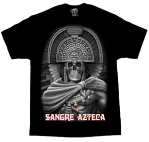 DGA David Gonzales Sangre Azteca Lowrider Aztec Chicano Art T Shirt - Picture 1 of 2