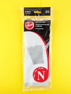 Genuine Hoover Type N Vacuum Canister Disposable Bags 5-Pack - Image 1 of 3