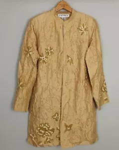 SHERWANI WEDDING GROOM GOLD SILK EMBROIDERED INDIAN ASIAN PAKISTANI SUIT OUTFIT - Picture 1 of 4