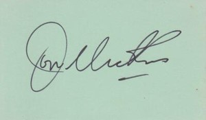 JON VICKERS d 2015 Signed 3X5 Index Card Opera Singer/Otello COA