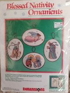  Dimensions Blessed Nativity Ornaments Counted Cross Stitch #8361 - Picture 1 of 3