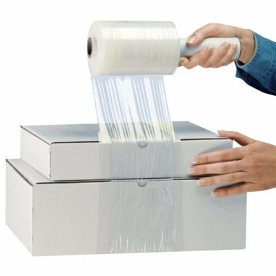 Pallet Wrap Stretch Film Hand Shrink Wrap 5" x 1000' FT 80 Clear Gauge 12 Pack - Image 1 of 4