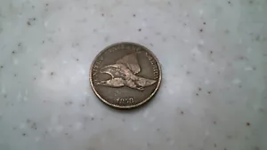 1858 Flying Eagle Cent VG American Coin Currency Penny - Picture 1 of 6