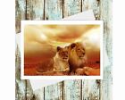 Lions Art Fantasy art Painting Set Of 6 Greeting Cards
