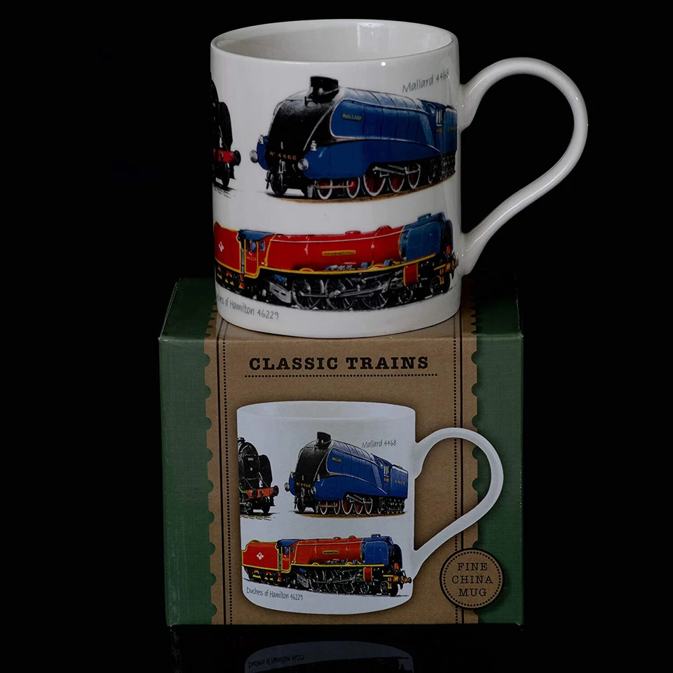Lesser & Pavey Fine China Mug Beaker Coffee Tea Cup Classic Trains Leonardo