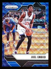 2016-17 PANINI PRIZM #4 JOEL EMBIID BLUE WAVE REFRACTOR HOLO RARE 76ERS #13/99!