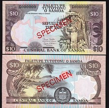 SAMOA 10 TALA 2002 , SPECIMEN G 000000 , UNC , P-34bs