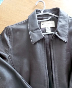 Lederjacke Damen Gr. M " Eddie Bauer " Lammleder Mokkabraun - Bild 1 von 6