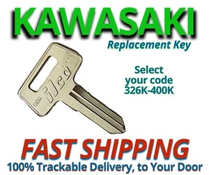 Kawasaki Keys Bayou Lakota Mojave Prairie Brute Force Key Cut to Code 326K-400K - Picture 1 of 1