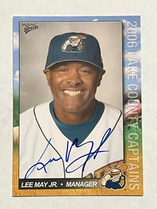 Cleveland Indians LEE MAY JR signierte Karte - Bild 1 von 1