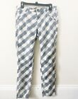 Daughters Of The Liberation Blue & White Plaid Skinny Pants