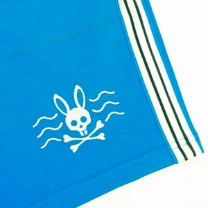PSYCHO BUNNY Mens Limited Edition FILCHAM Cotton Sweat Sport Shorts AGEAN BLUE - Picture 1 of 9