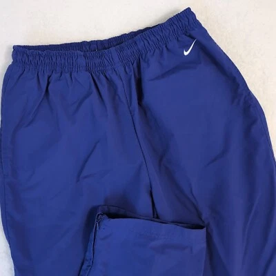 Calça de atletismo Nike vintage anos 90 masculina M 25-32w 30"L roxa/azul com zíper no tornozelo ripstop - Imagem 1 de 4