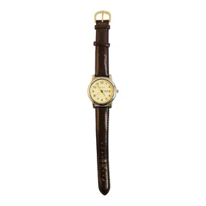 Prescott Watch PS 0055 Mov't Japan Stainless Steel Caseback Brown Leather - Picture 1 of 3