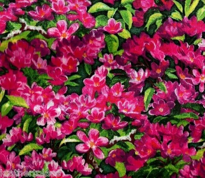 Muelles ~ Hojas Florales Flores Rosa Fushia ~ Tela Edredón 100% Algodón POR Foto 1 de 2