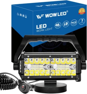 Portable LED Work Light with Magnetic Base 120 Super Bright Waterproof - Picture 1 of 7