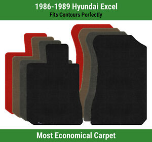 Lloyd Velourtex Front Row Carpet Mats for 1986-1989 Hyundai Excel 
