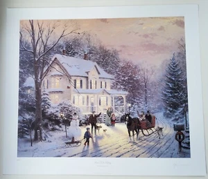 1991 Thomas Kinkade ''Home For The Holidays" Signed  - Picture 1 of 20