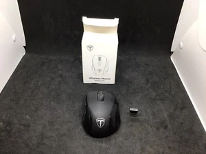VicTsing Full Size Wireless Mouse With Nano USB Receiver Black D-09 - Picture 1 of 4