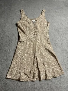 Erika Taylor Intimates Gold Nighty SMALL Night Gown SExy Button Fronts Holidays - Picture 1 of 7