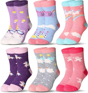 Kids Wool Socks for Boys Girls Warm Hiking Thermal Winter Cozy Soft Thick Toddle - Picture 1 of 6