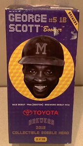 George Scott Bobblehead Milwaukee Brewers 2013 Gold Glove SGA "Boomer" Figure - Picture 1 of 10