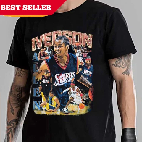allen iverson philadelphia 76ers basketball unisex t-shirt Cover