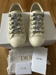 Christian Dior White Sneakers Authentic Sz 36 - Picture 1 of 8