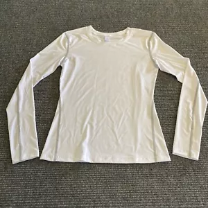 Compression Top Womens S White Long Sleeve Stretch Active - Picture 1 of 8