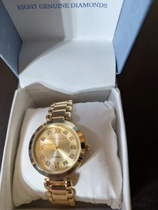 Kristie Taylor eight diamond gold tone watch - Picture 1 of 6