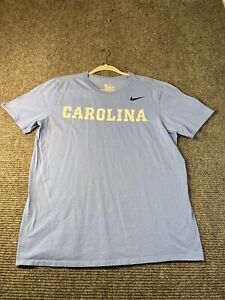 Nike UNC N Carolina t-shirt adult large athletic fit blue short sleeve cotton