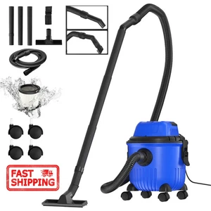 Heavy Duty 3500W Blue Wet & Dry Vacuum Cleaner 15 Ltr Tub Hoover Wheeled - Picture 1 of 9