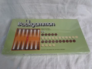 VTG 1973 Backgammon BOARDGAME Rainbow Works 75955 SEALED strategy - Picture 1 of 4