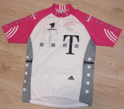 1998 Team Deutsche Telekom Cycling Jersey Vintage Adidas Pink/White Radio&TV - Image 1 of 4