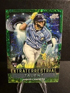 2024 Topps Cosmic Chrome Green Dust /75 Extraterrestrial Talent Junior Caminero - Picture 1 of 3
