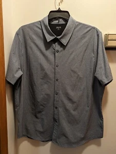 Zelos Men's XL Gray Short Sleeves Snap Front Shirt - Picture 1 of 8