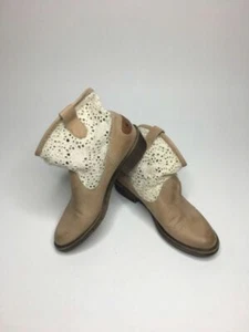 Botines de encaje de ganchillo de estilo fresco para mujer talla 36 (US 5) *EUC - Imagen 1 de 8