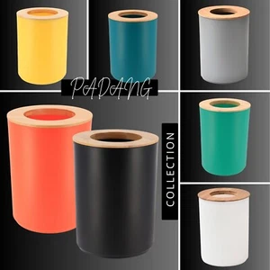 Papelera de baño Padang tapa de bambú 1,3 galones - elegante solución de residuos de 5 L - Imagen 1 de 37