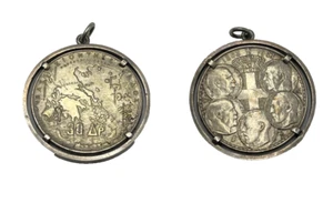 Vintage Sterling Silver 925 Greek 30 Drachma Coin Pendant - Picture 1 of 5