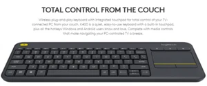 Logitech K400+ Wireless Touch Keyboard - wireless control of PC connected TV - Picture 1 of 8