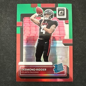 Desmond Ridder 2022 Donruss Optic Rookie Red & Green Prizm Preview RC SP #P-304
