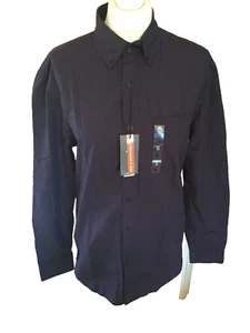 Camicia M&S puro cotone Regno Unito piccola viola mix check 35-37" petto nuova con etichette 7129/31 - Foto 1 di 6