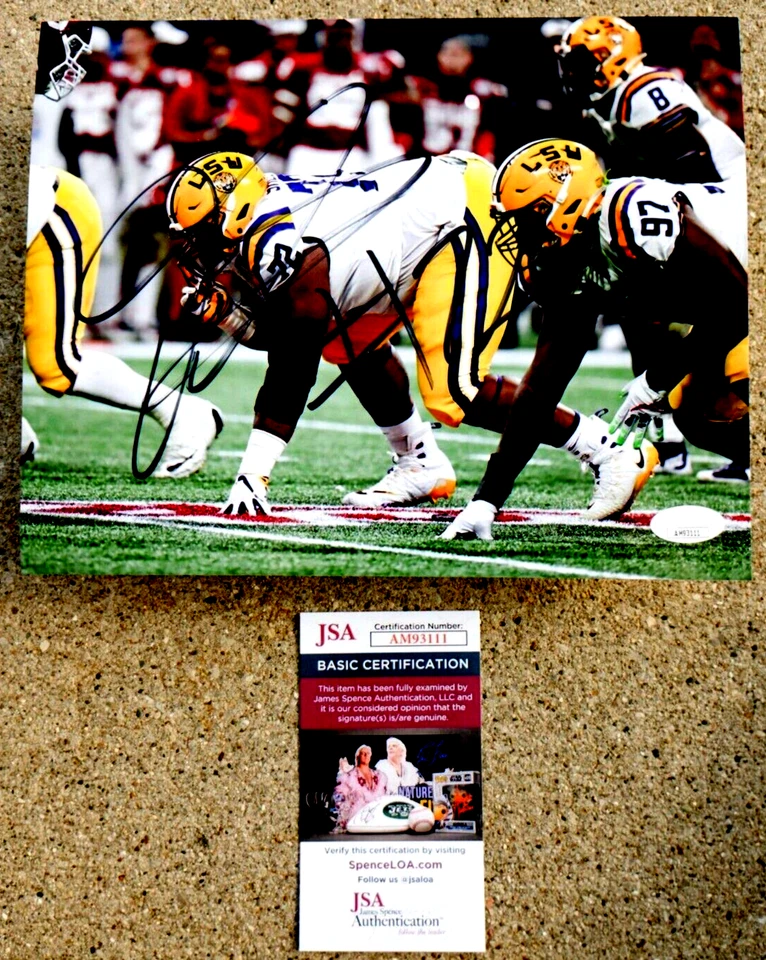 TYLER SHELVIN LSU Tigers SIGNED 8X10 Photo JSA COA - Image 1 of 1