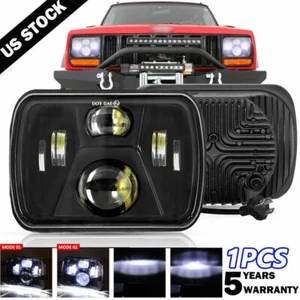NUEVO 5x7"" 7x6"" Faro LED para 1986-1995 Jeep Wrangler YJ 1984-2001 Cherokee XJ - Imagen 1 de 12