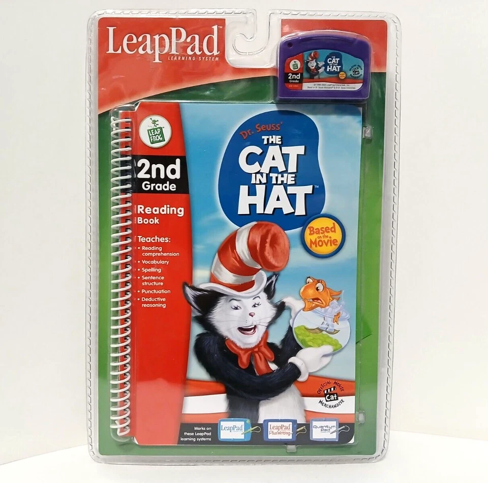 LeapPad Learning System - The Cat In The Hat 2nd Grade NEW! Book + Cartridge - Image 1 of 4