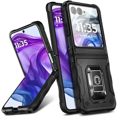 Funda protectora con soporte magnético para Motorola Moto Razr 2024 2025 Foto 1 de 4