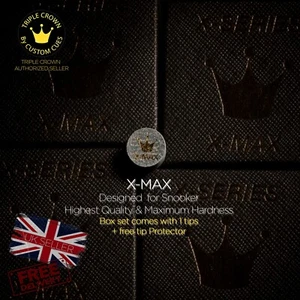 Triple Crown X-SERIES X-MAX Snooker Tips x 1 -AUTHORIZED SELLER-FREE SHIPPING- - Picture 1 of 5