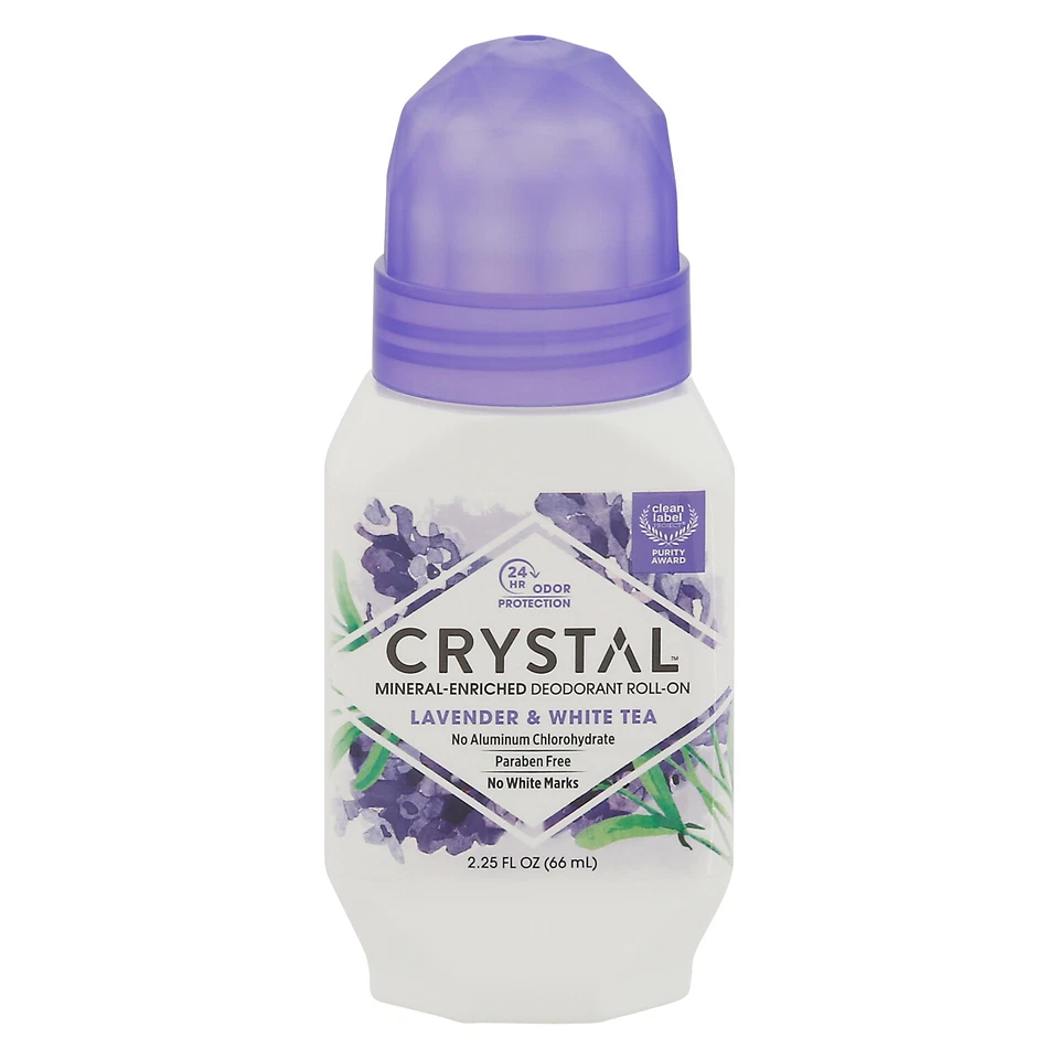 - Crystal Deodorant Roll-On Lavender & White Tea 2.25 Fl. Oz. Size